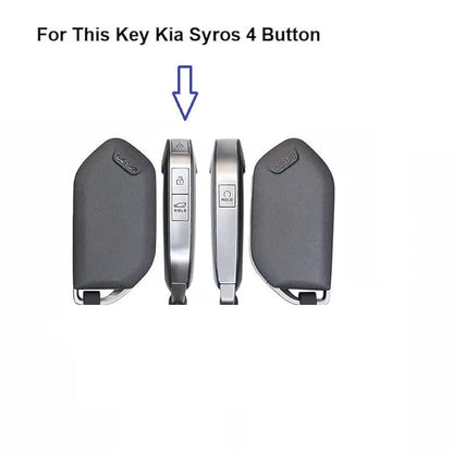CarDost metal alloy key cover for Kia Syros 4-button smart key