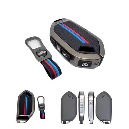 CarDost metal alloy key cover for Kia Syros 4-button smart key