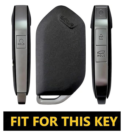 CarDost metal alloy key cover for Kia Syros 4-button smart key