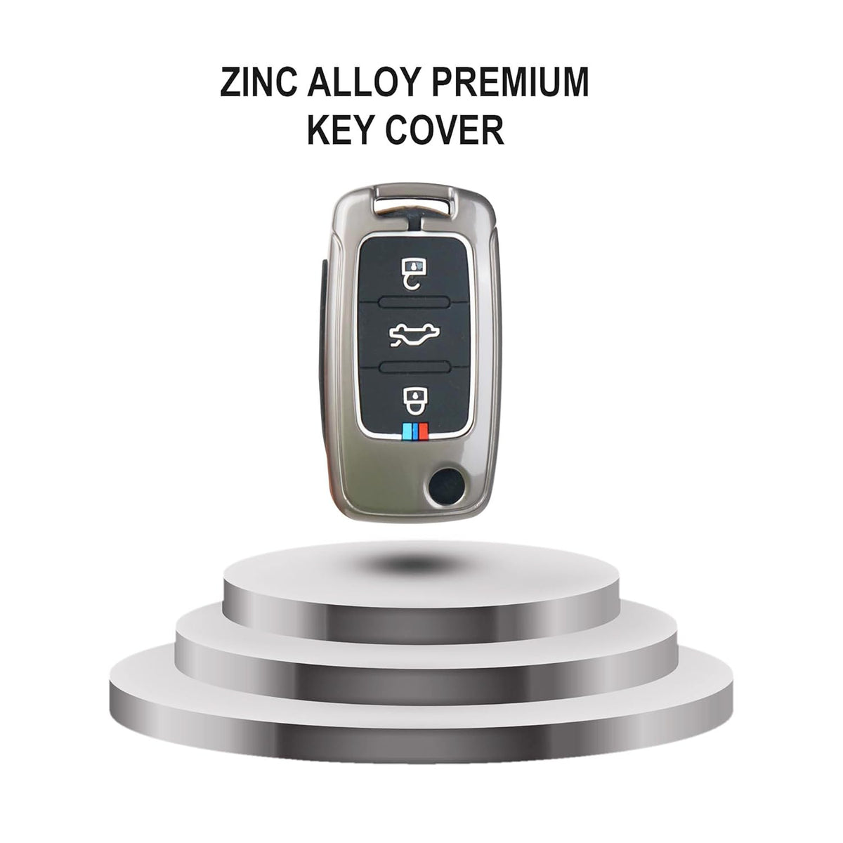CarDost metal key cover for VW Polo, Vento, Skoda Rapid flip key