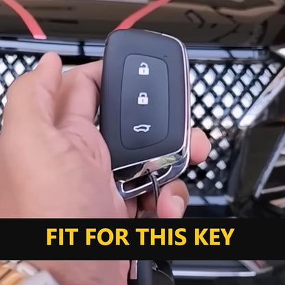 CarDost metal key cover for MG Hector and Windsor EV smart key