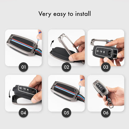 CarDost metal key cover for MG Hector and Windsor EV smart key