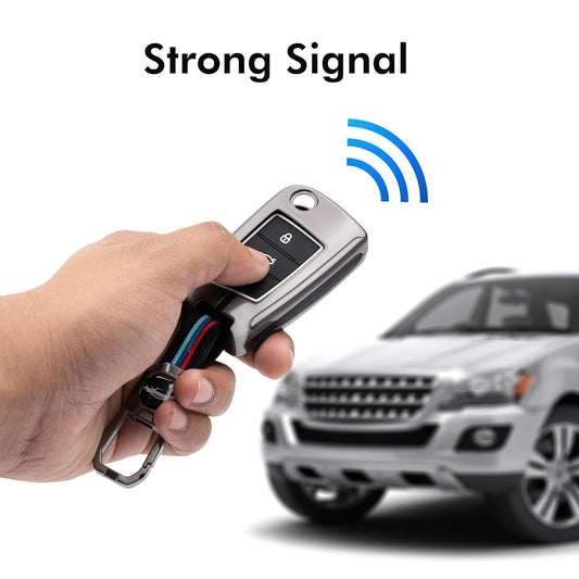 CarDost metal key cover for Skoda Kylaq, Slavia, VW Taigun flip key