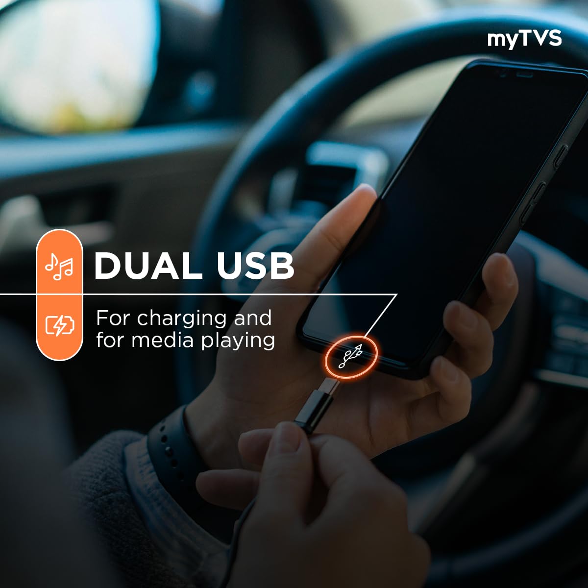 myTVS single DIN car MP3 media player with Bluetooth