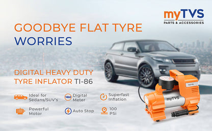 myTVS digital heavy duty car tyre inflator