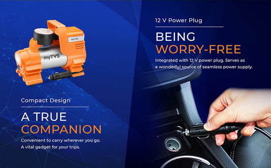 myTVS digital heavy duty car tyre inflator