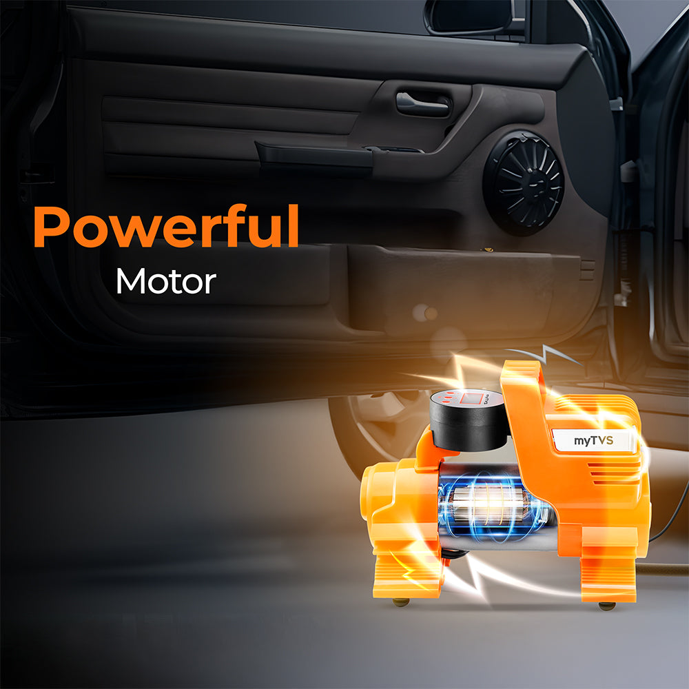myTVS digital heavy duty car tyre inflator