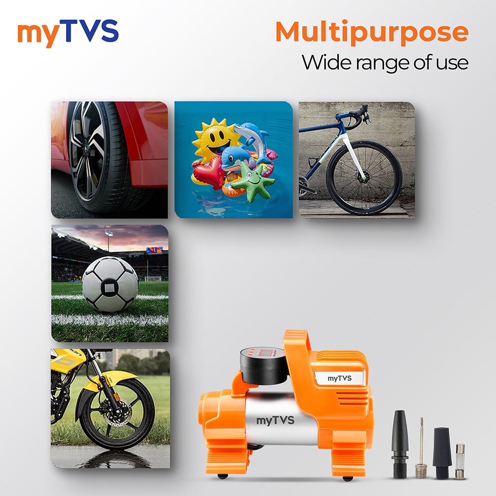 myTVS digital heavy duty car tyre inflator