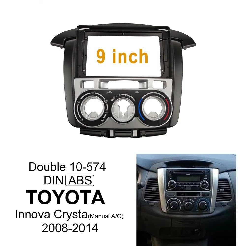 CarDost 9 inch Android frame for Toyota Innova, 2012-2015