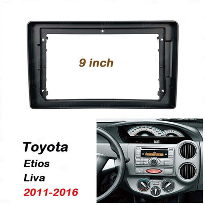CarDost 9 inch Android frame for Toyota Etios Liva, 2011-2016