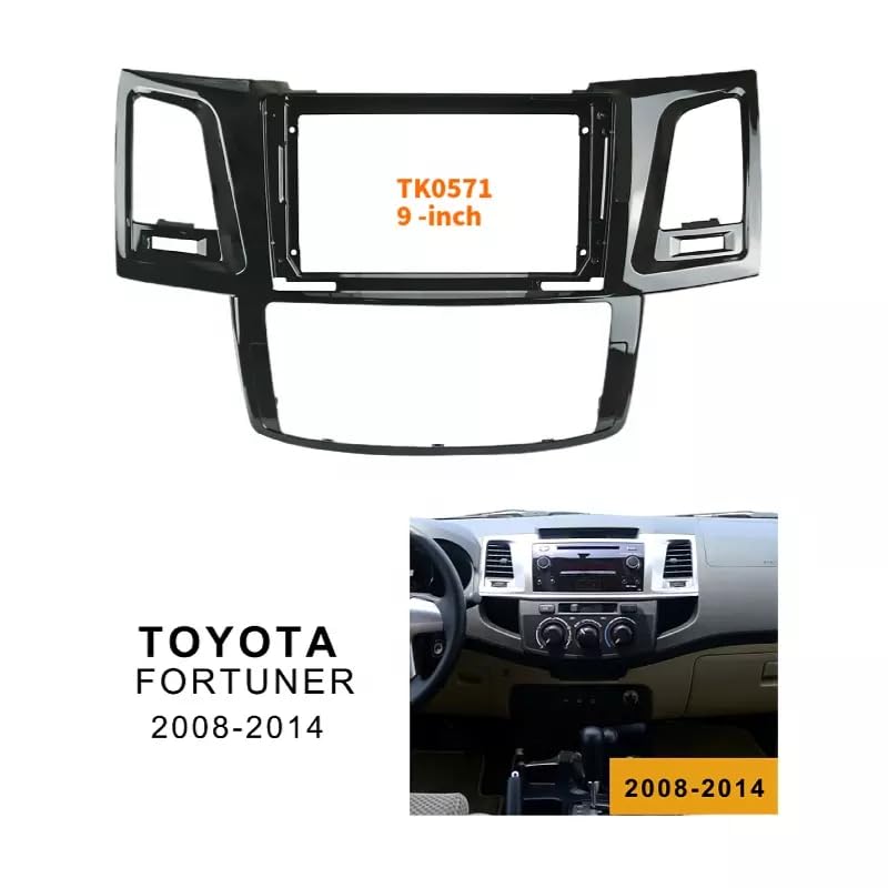 CarDost 9 inch Android frame for Toyota Fortuner, 2008-2015