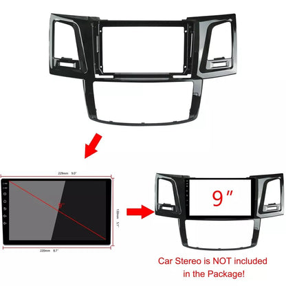 CarDost 9 inch Android frame for Toyota Fortuner, 2008-2015