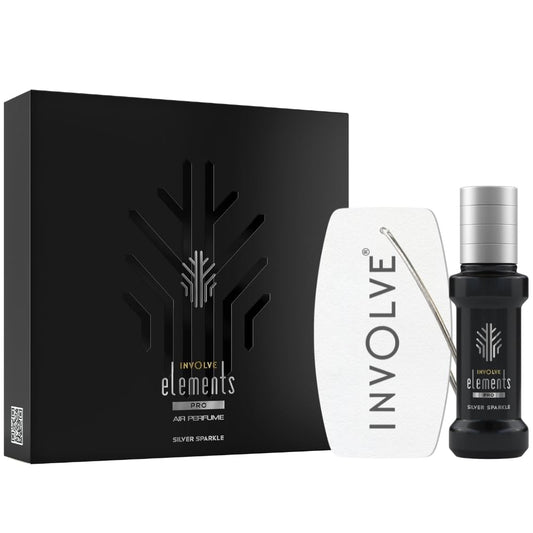 Involve Elements Pro Silver Sparkle car perfume spray bottle
