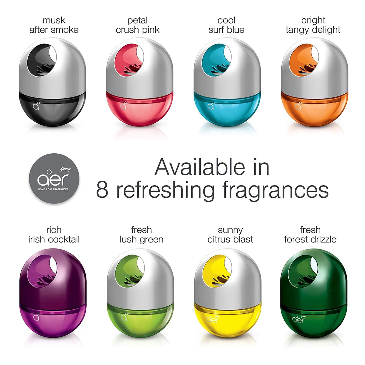 Godrej aer Twist car air freshener, Sunny Citrus Blast, 45g