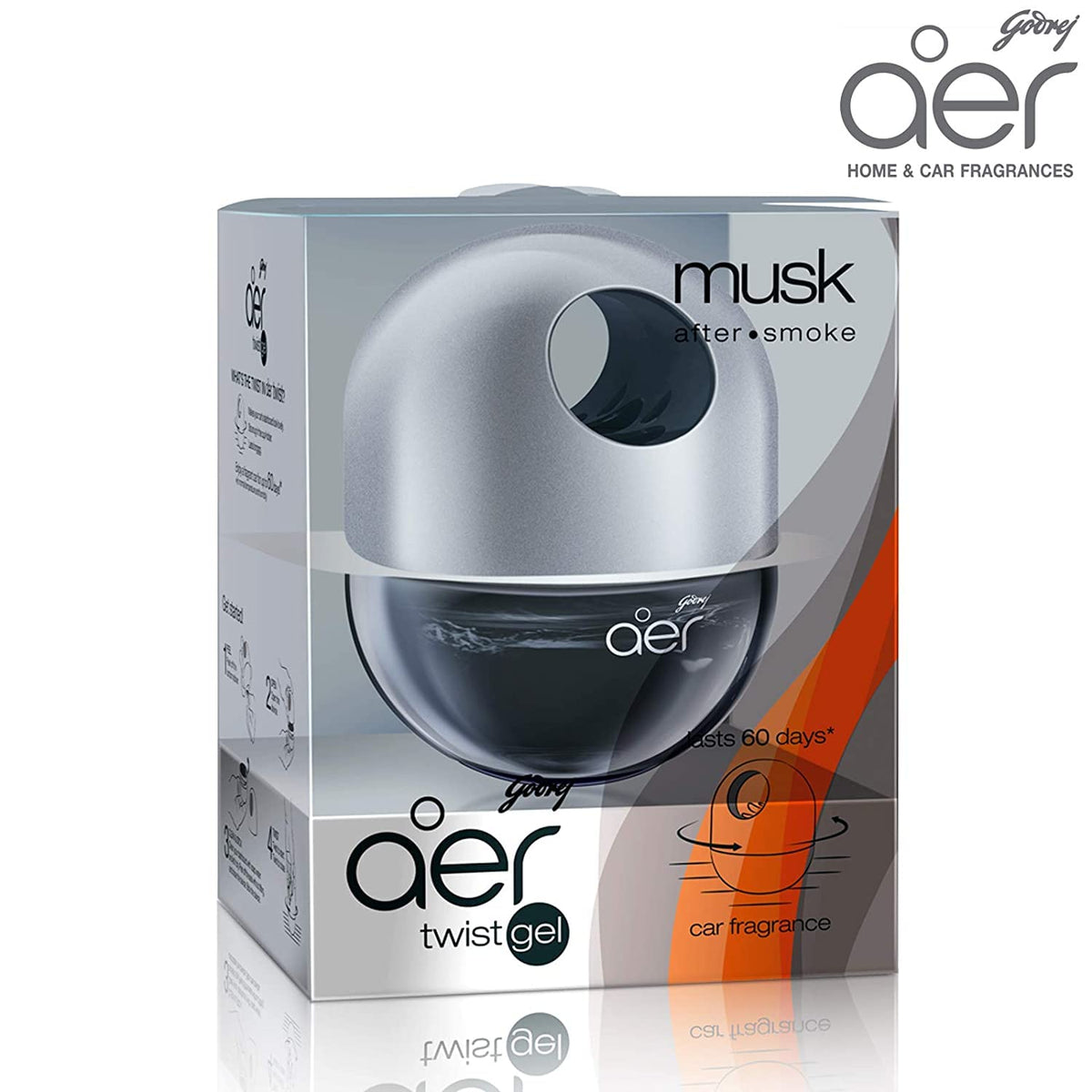 Godrej aer Twist car air freshener, Musk After Smoke, 45g