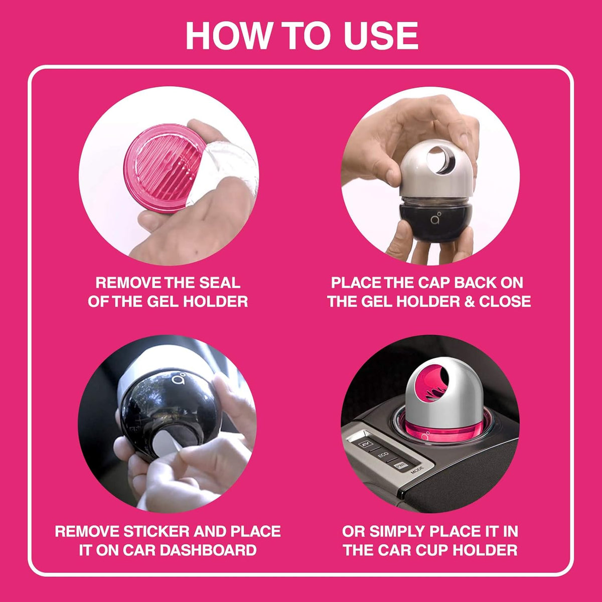 Godrej aer Twist car air freshener, Petal Crush Pink, 45g