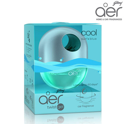 Godrej aer Twist car air freshener, Cool Surf Blue, 45g