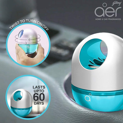 Godrej aer Twist car air freshener, Cool Surf Blue, 45g