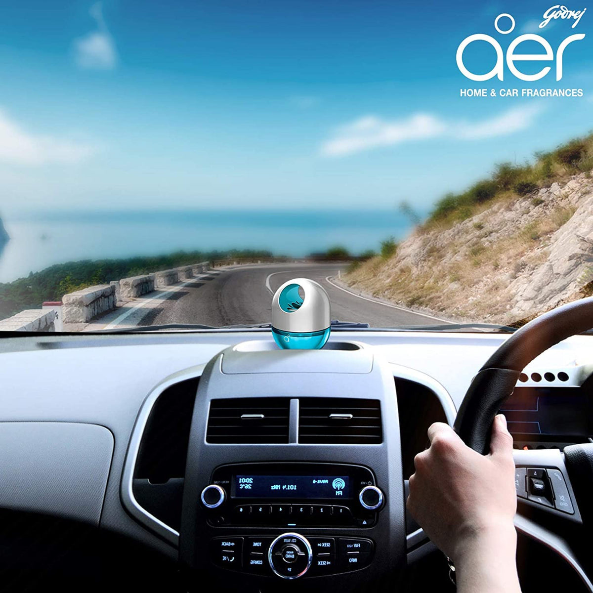 Godrej aer Twist car air freshener, Cool Surf Blue, 45g