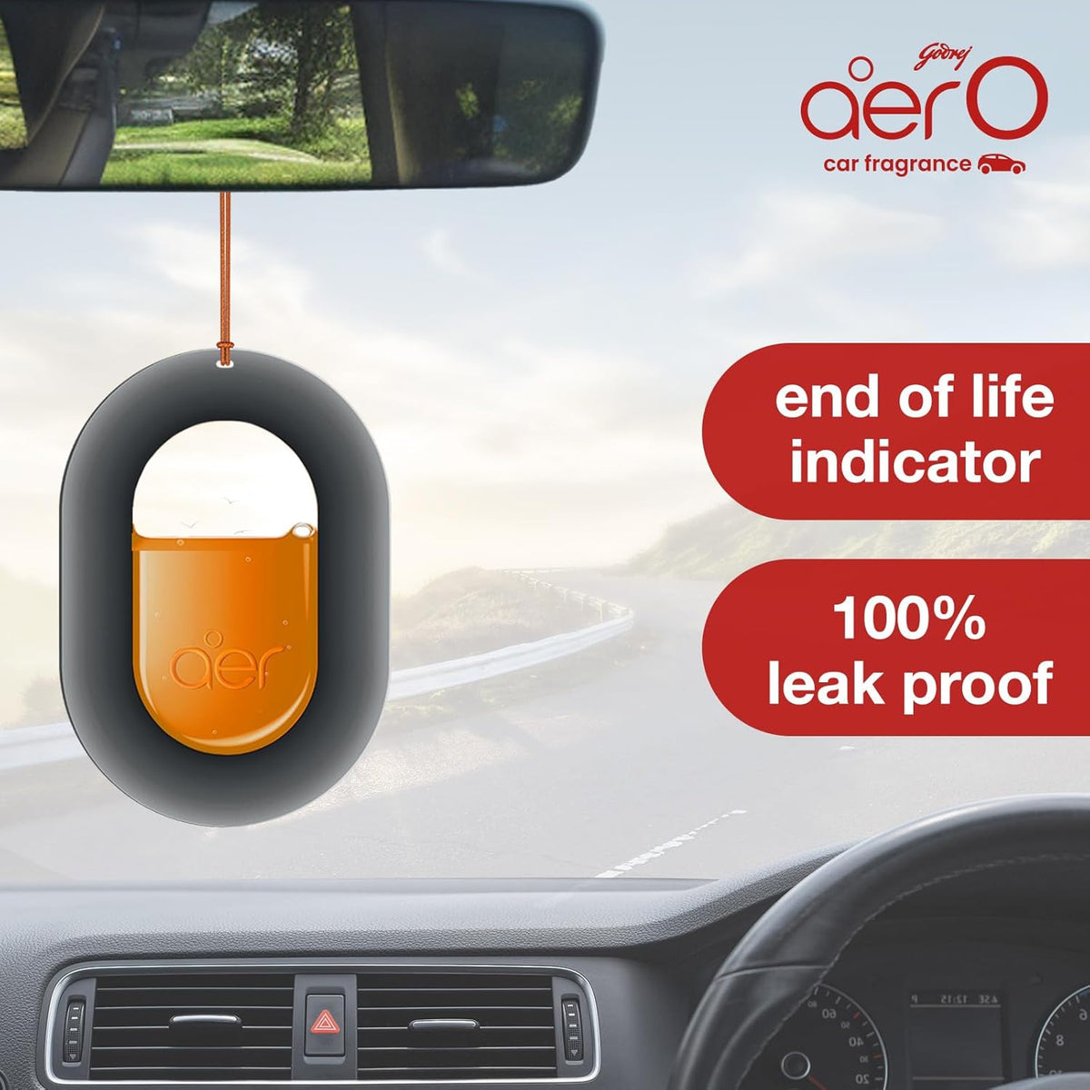 Godrej aer O hanging car air freshener, pack of 3