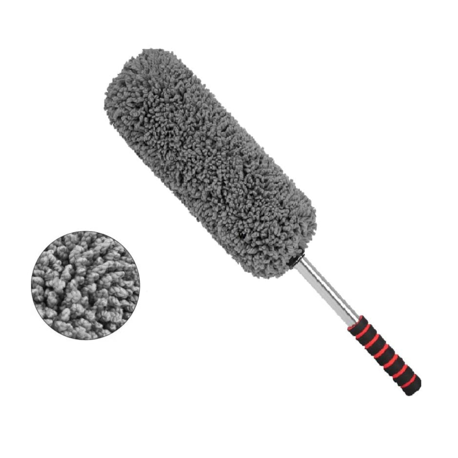 CarDost cylindrical microfiber car duster brush with extendable handle