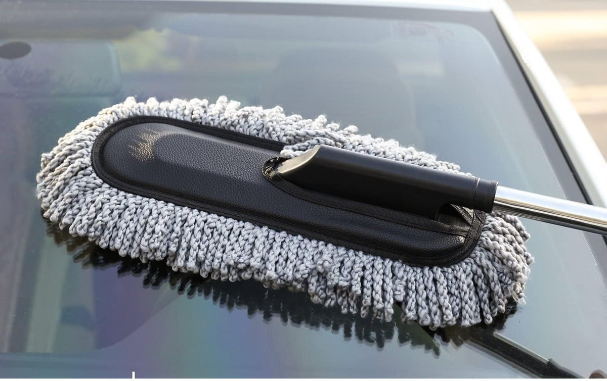 CarDost extendable long handle microfiber car duster