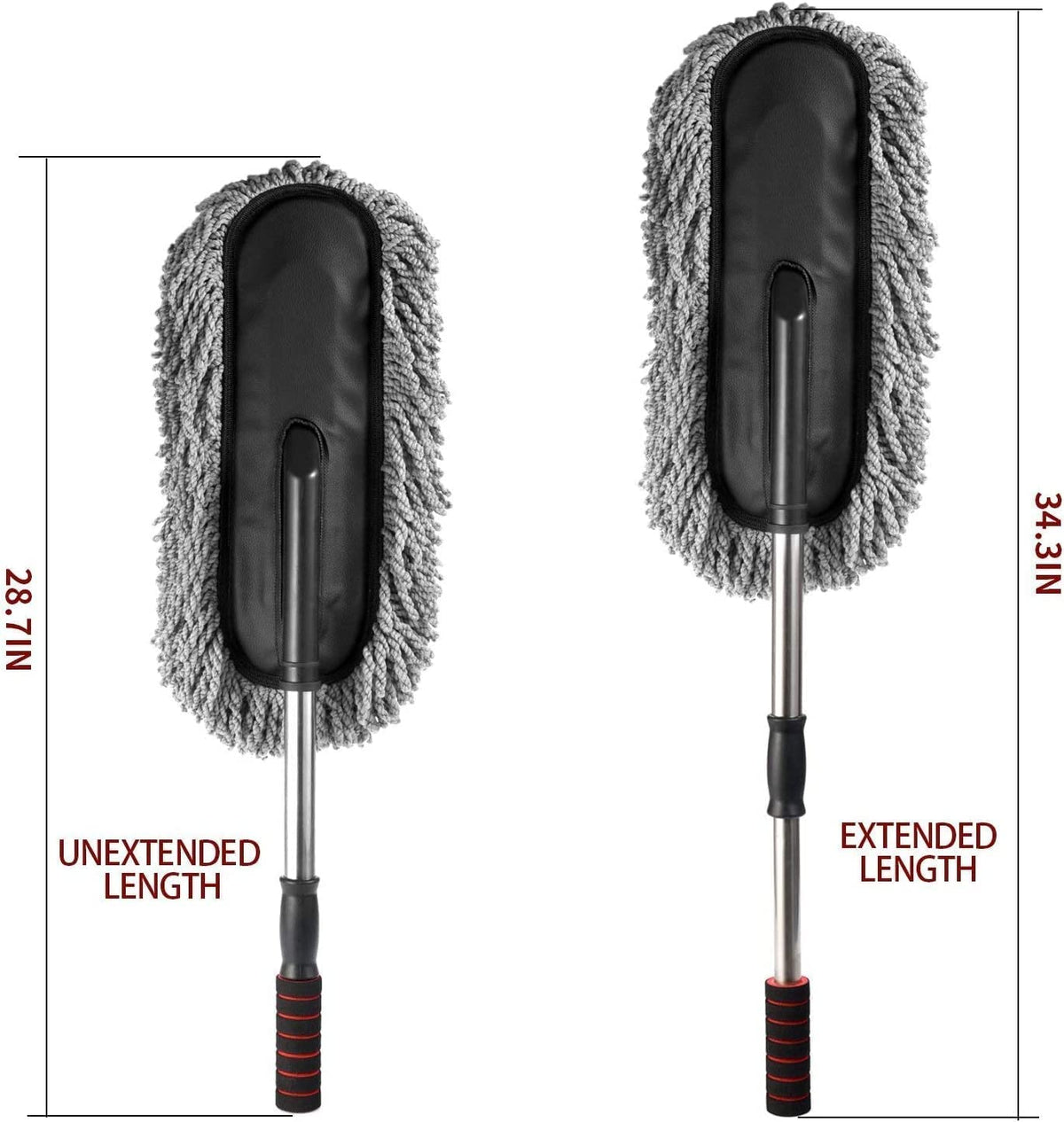 CarDost extendable long handle microfiber car duster