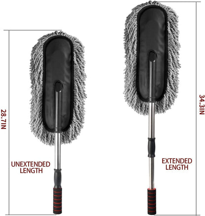 CarDost extendable long handle microfiber car duster