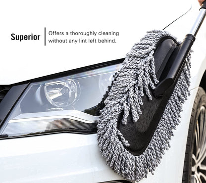 CarDost extendable long handle microfiber car duster