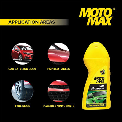Motomax car and bike shampoo bottle, 100ml