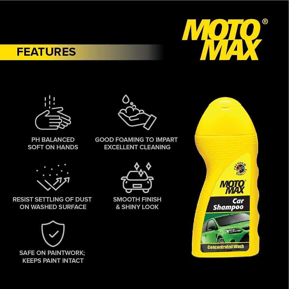 Motomax car and bike shampoo bottle, 100ml