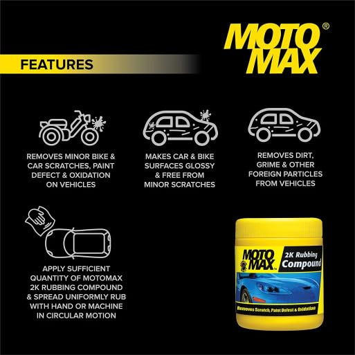 Motomax 2K rubbing compound tin, 200g