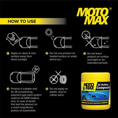 Motomax 2K rubbing compound tin, 200g