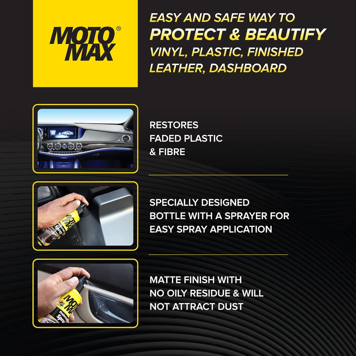 Motomax protectant spray bottle, 200ml