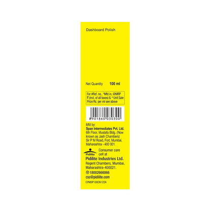 Motomax dashboard polish bottle, 100ml
