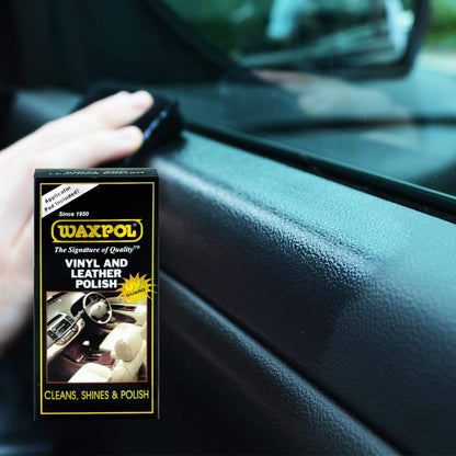 Waxpol vinyl and leather polish bottle, 125ml