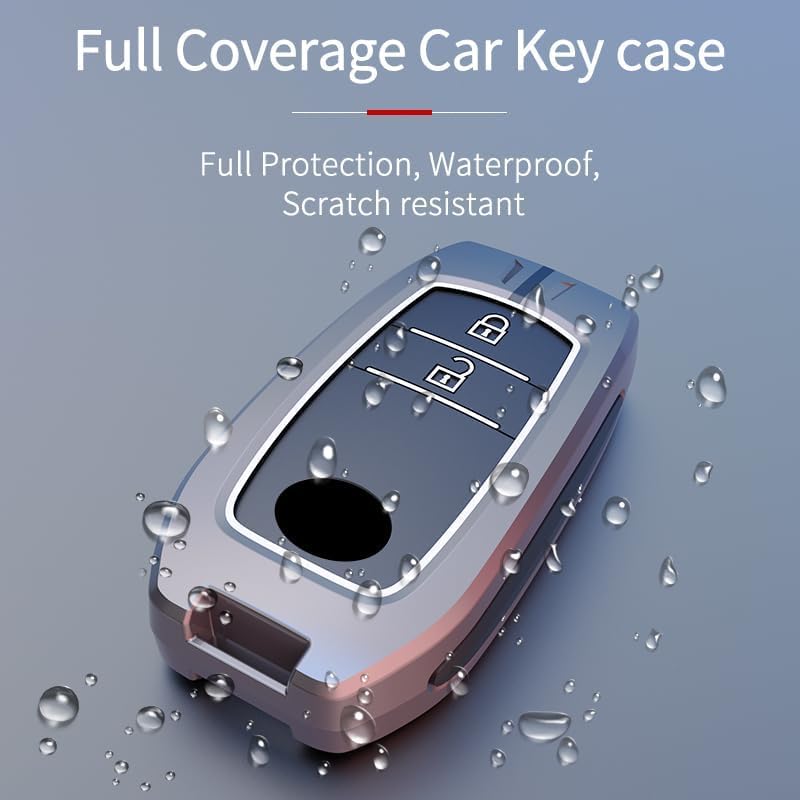 CarDost metal key cover with keychain for Toyota Innova and Fortuner