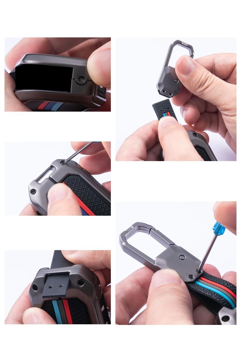 CarDost metal key cover with keychain for Toyota Innova and Fortuner