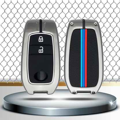CarDost metal key cover with keychain for Toyota Innova and Fortuner