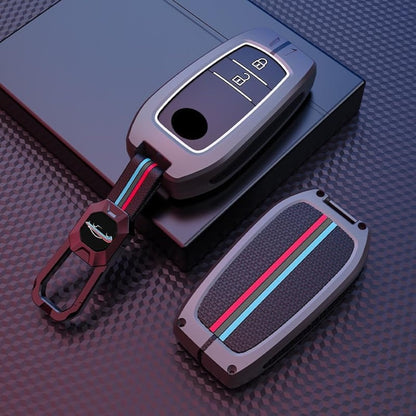 CarDost metal key cover with keychain for Toyota Innova and Fortuner