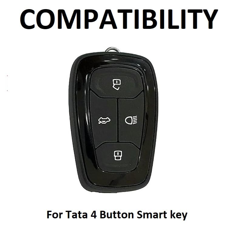 4-button metal smart key cover for Tata cars