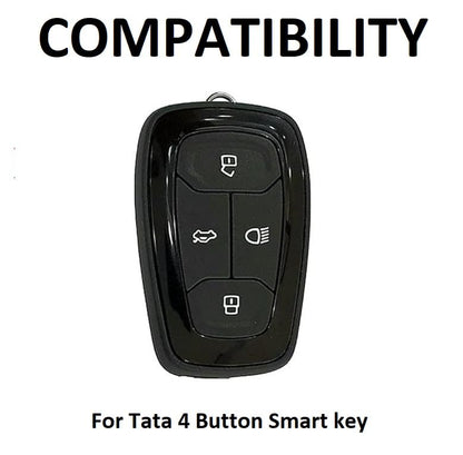 4-button metal smart key cover for Tata cars
