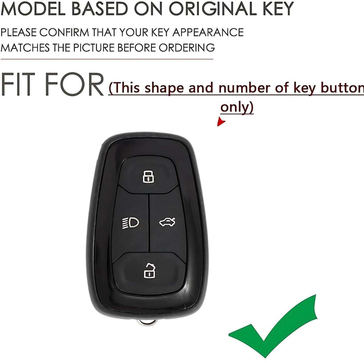 4-button metal smart key cover for Tata cars