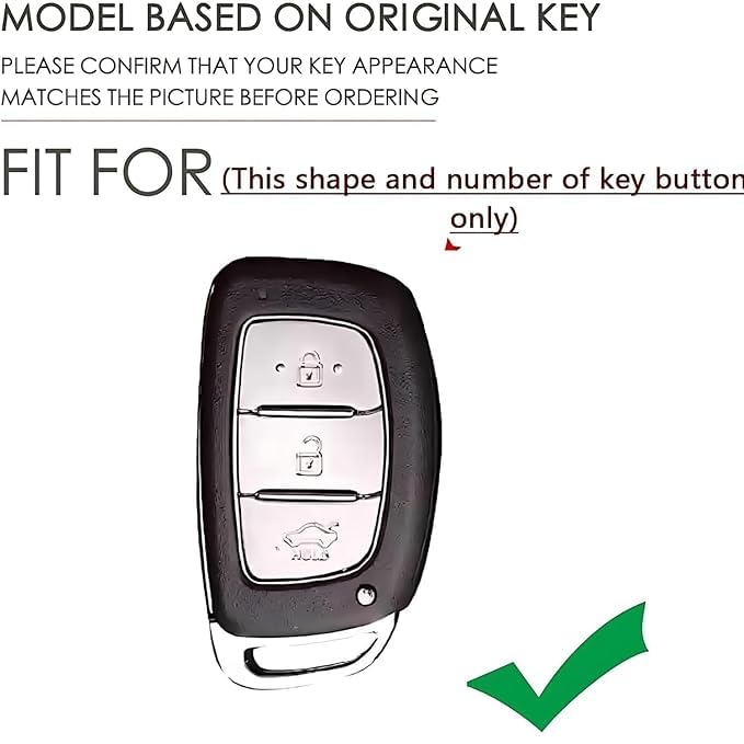 CarDost metal key cover for Hyundai 3-button smart key