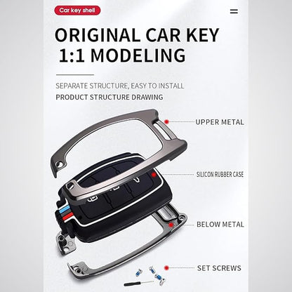 CarDost metal key cover for Hyundai 3-button smart key