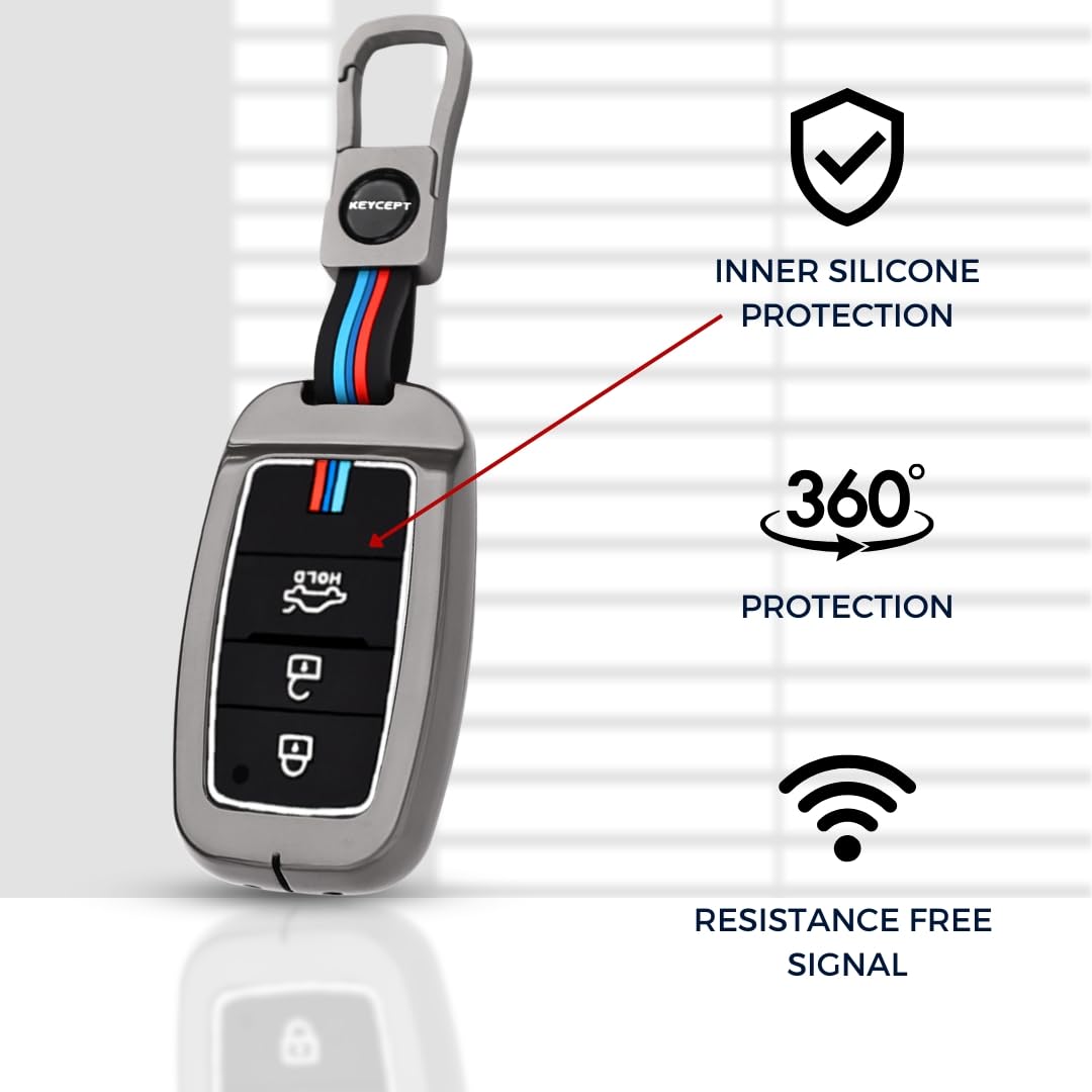 CarDost zinc alloy key cover for Kia 3-button smart key
