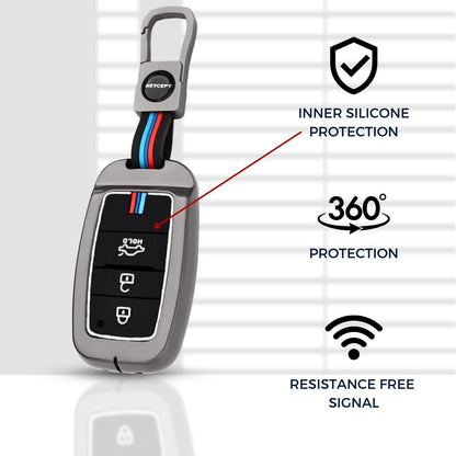 CarDost zinc alloy key cover for Kia 3-button smart key