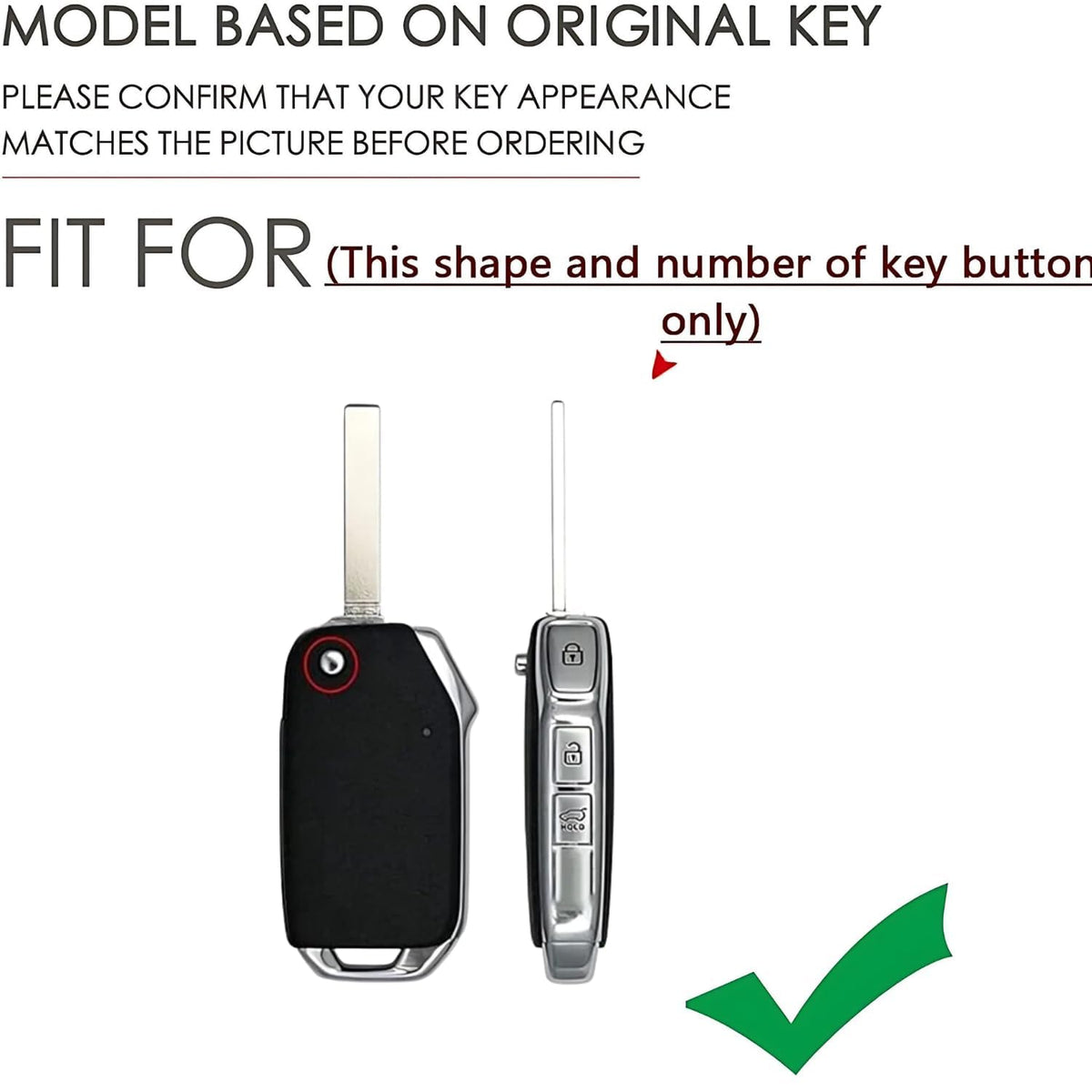 CarDost zinc alloy key cover for Kia Seltos, Sonet 2023-2024 remote key