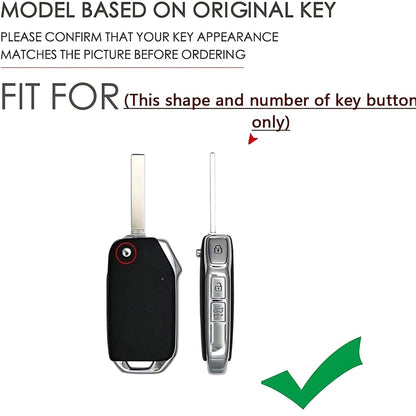 CarDost zinc alloy key cover for Kia Seltos, Sonet 2023-2024 remote key