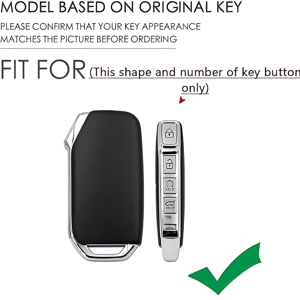 CarDost water-resistant key cover for Kia Seltos, Sonet, Carens 4-button